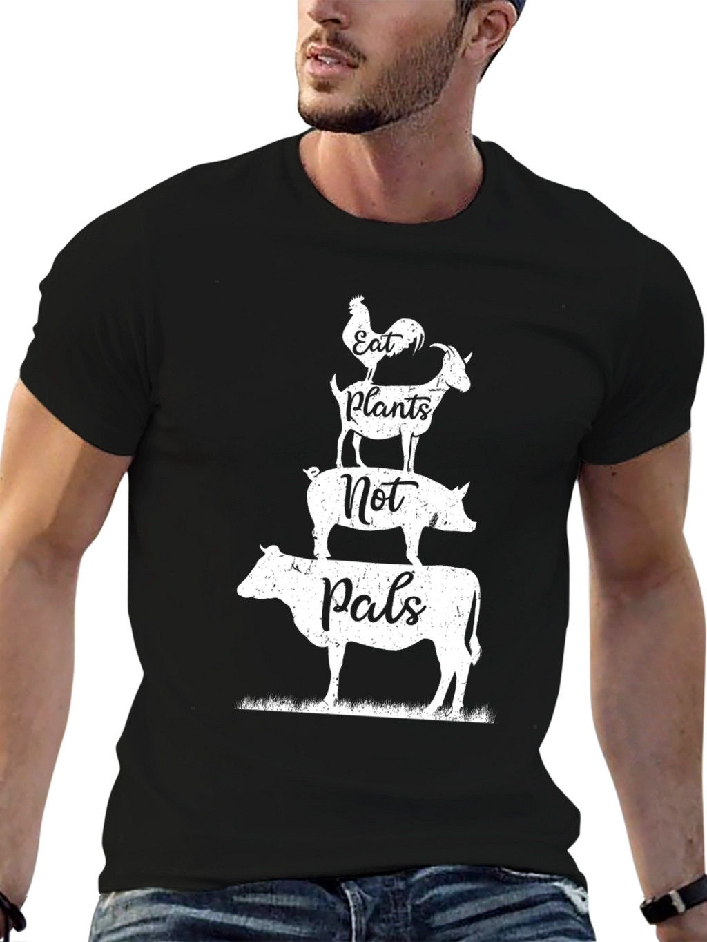 Eat Plants Not Pals Vegan T-Shirt