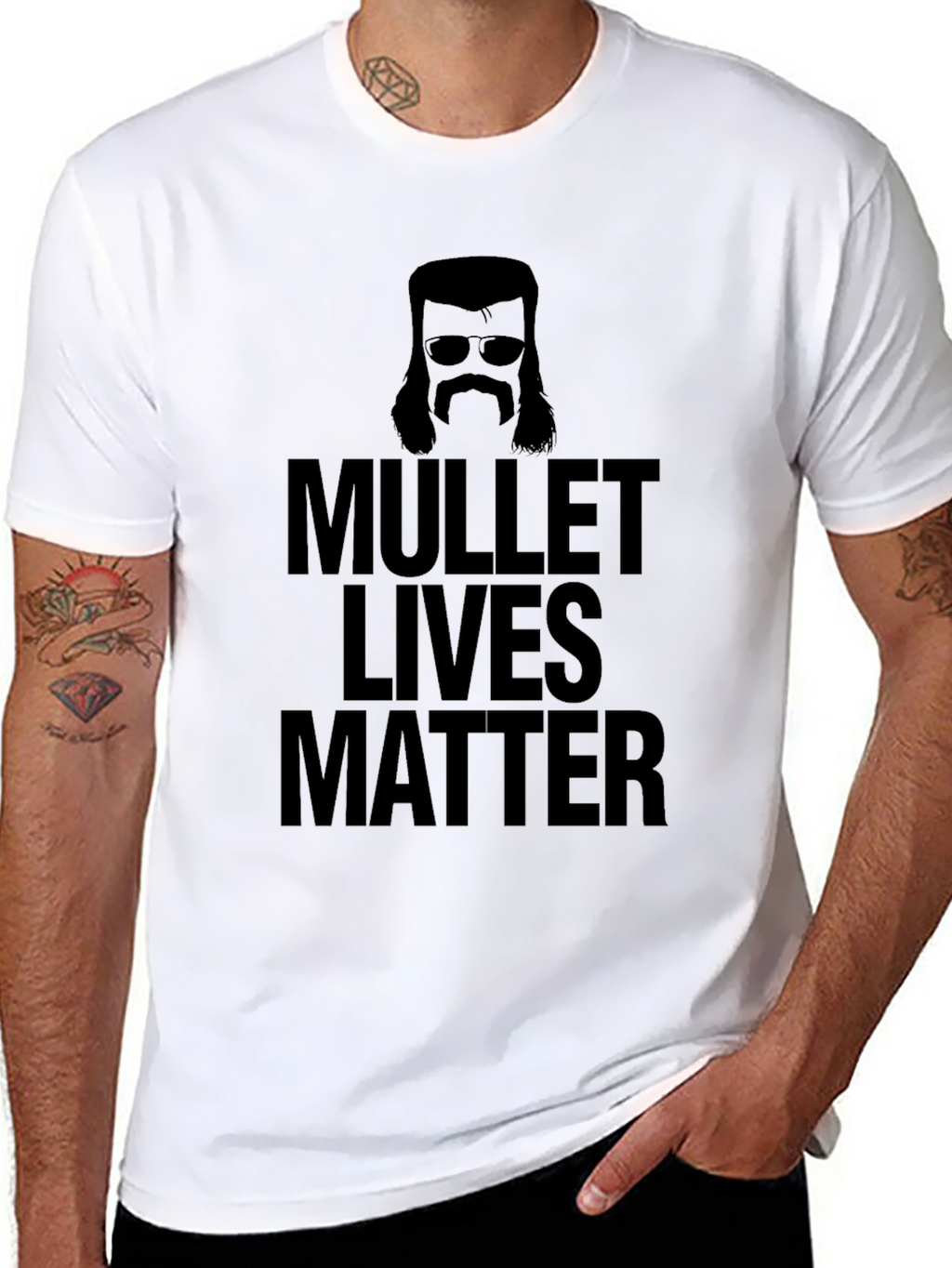 Mullet Lives Matter Graphic Tee - Black Humor