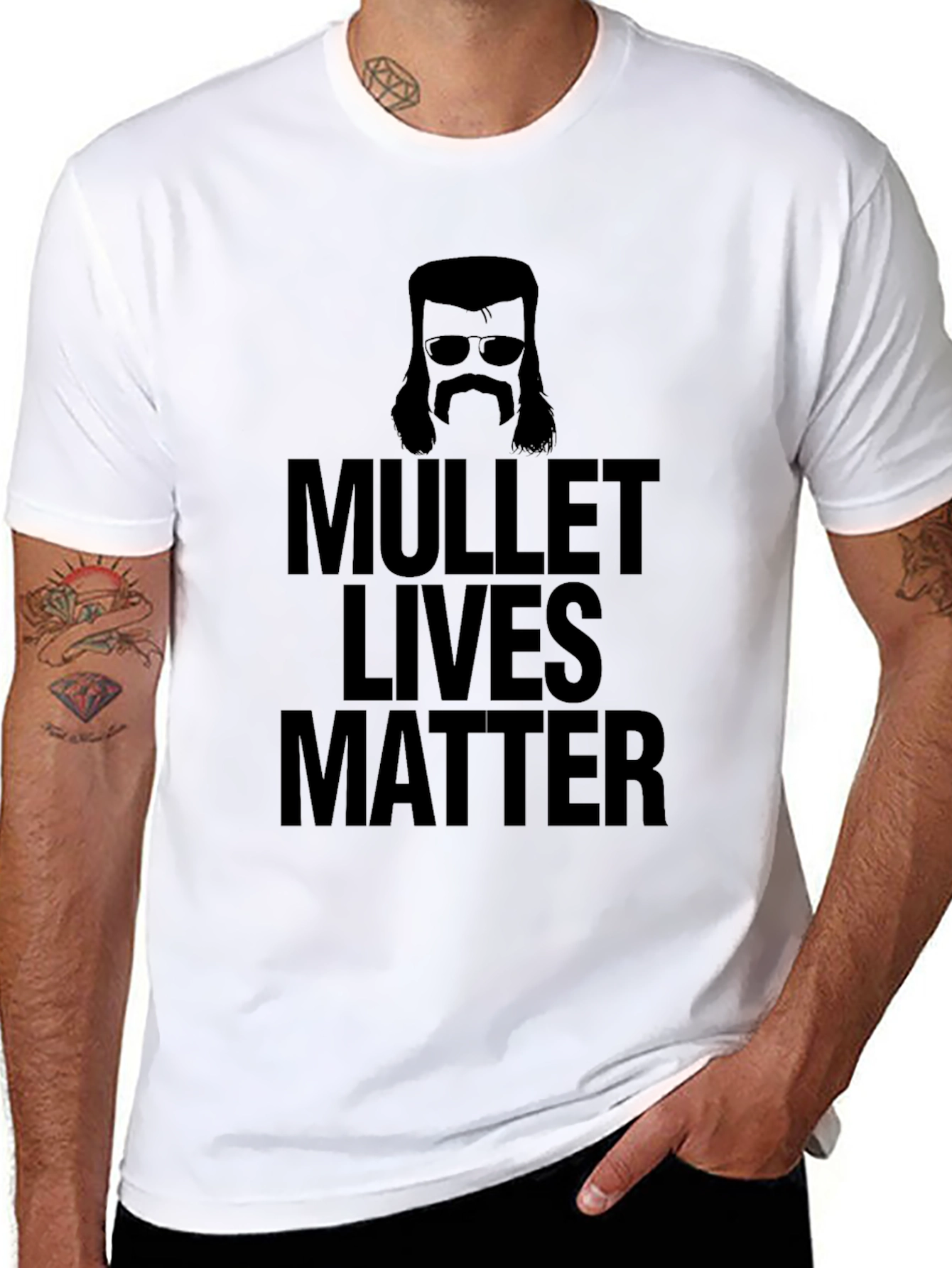 Mullet Lives Matter Graphic Tee - Black Humor