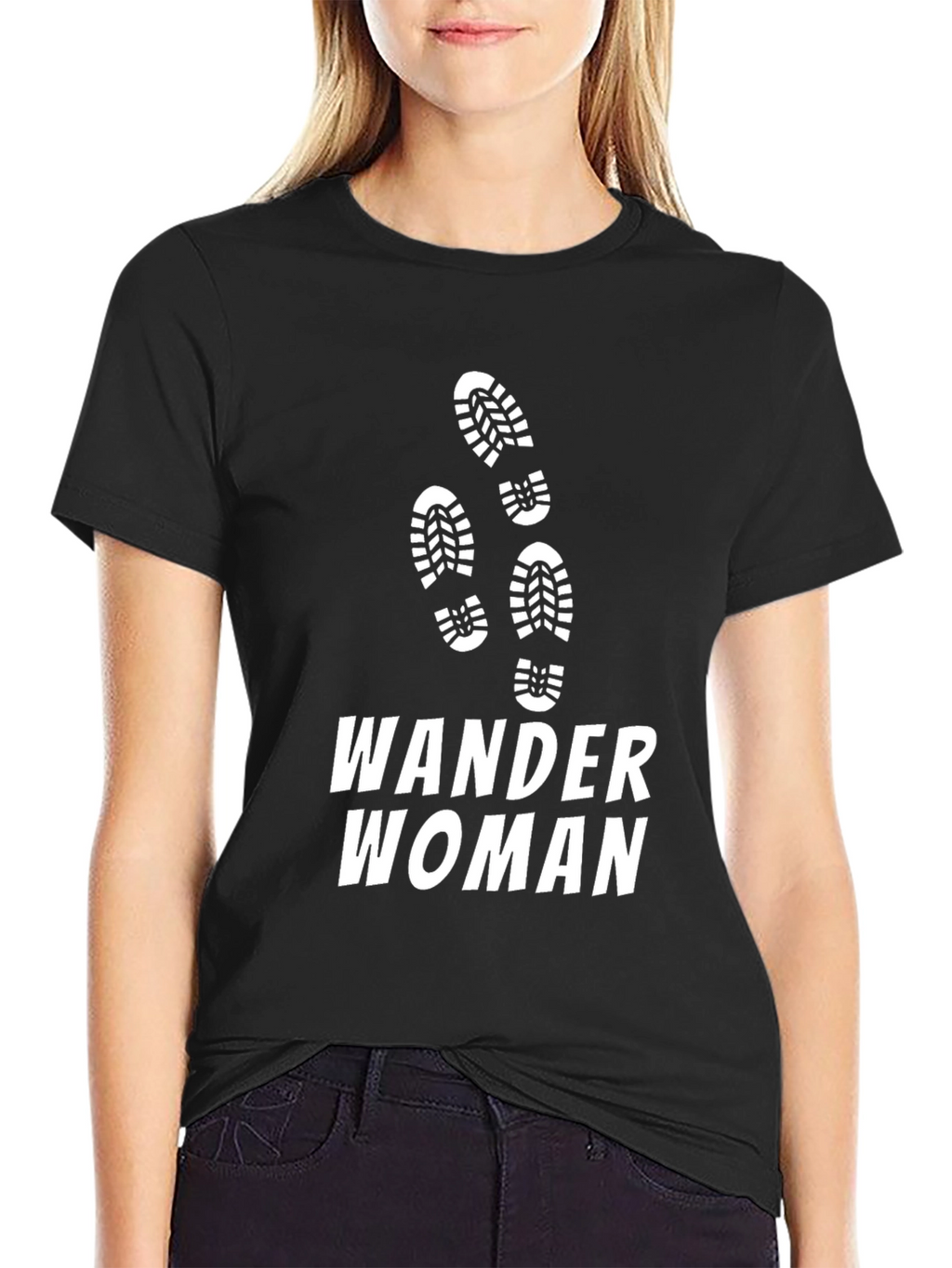 Wander Woman Black T-Shirt Hiking Adventure Tee