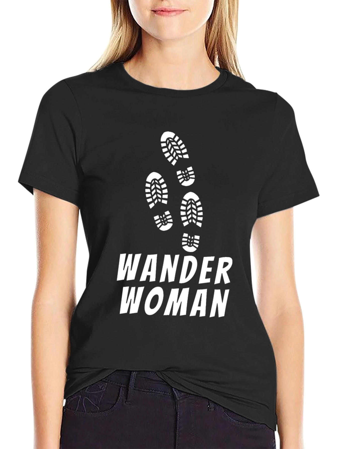 Wander Woman Black T-Shirt Hiking Adventure Tee