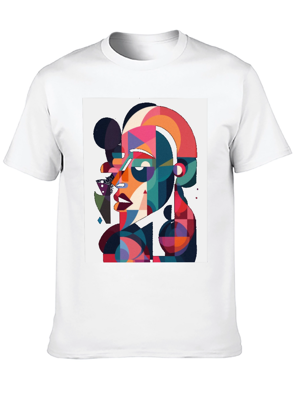 Abstract Art Graphic Tee - Black Cotton Blend