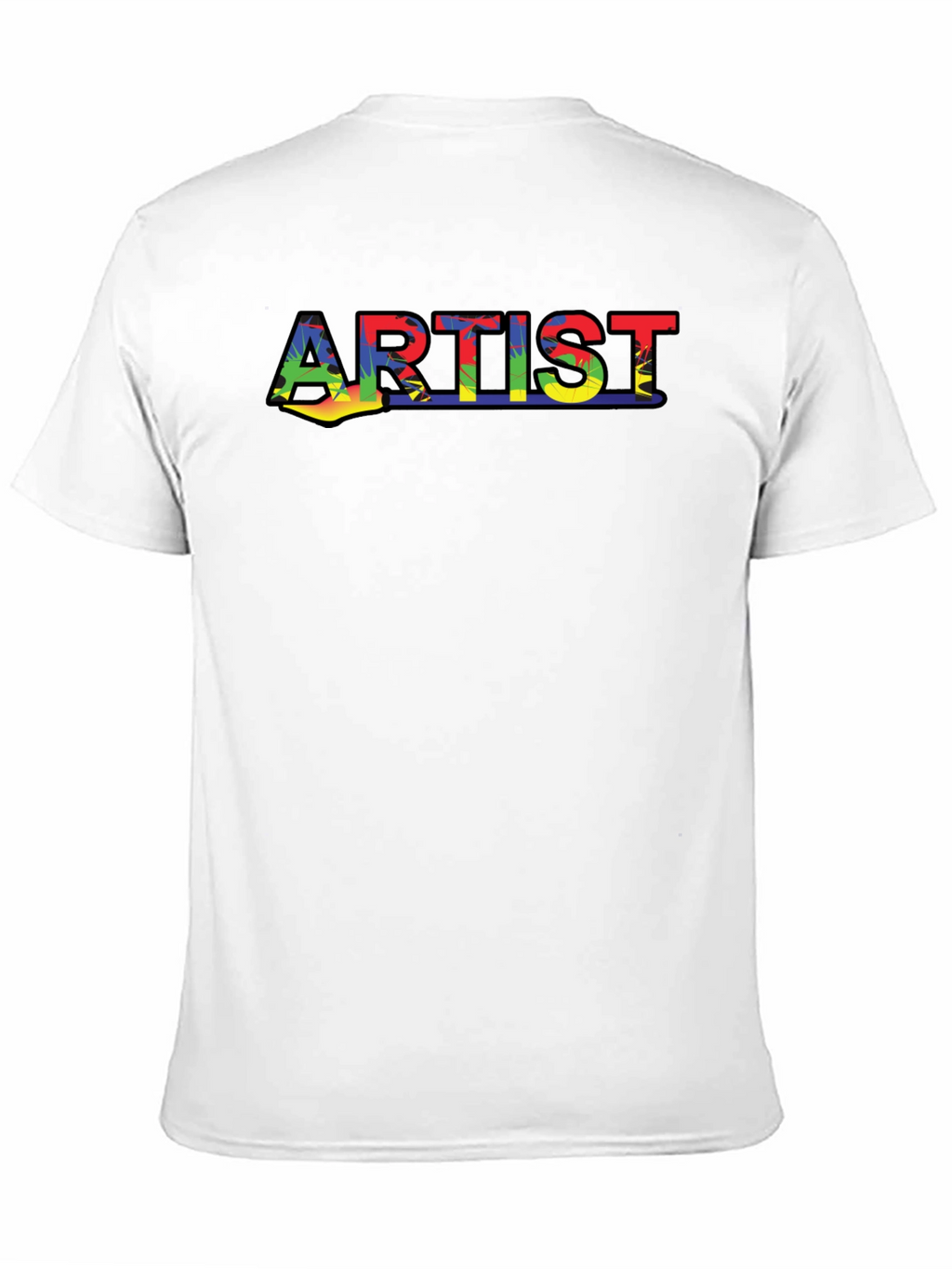 Artist Rainbow Print Black T-Shirt