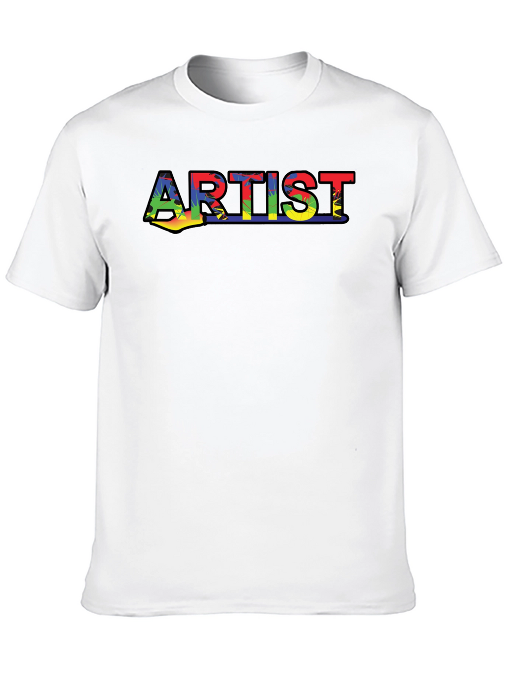 Artist Rainbow Print Black T-Shirt
