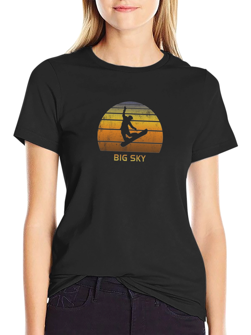 Big Sky Snowboarder Graphic Tee - Retro Style
