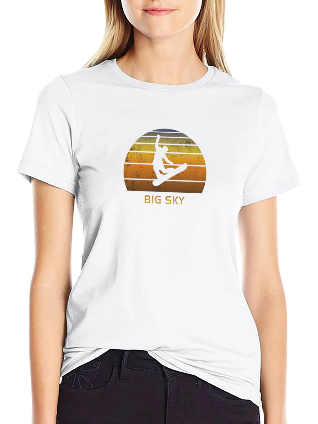 Big Sky Snowboarder Graphic Tee - Retro Style