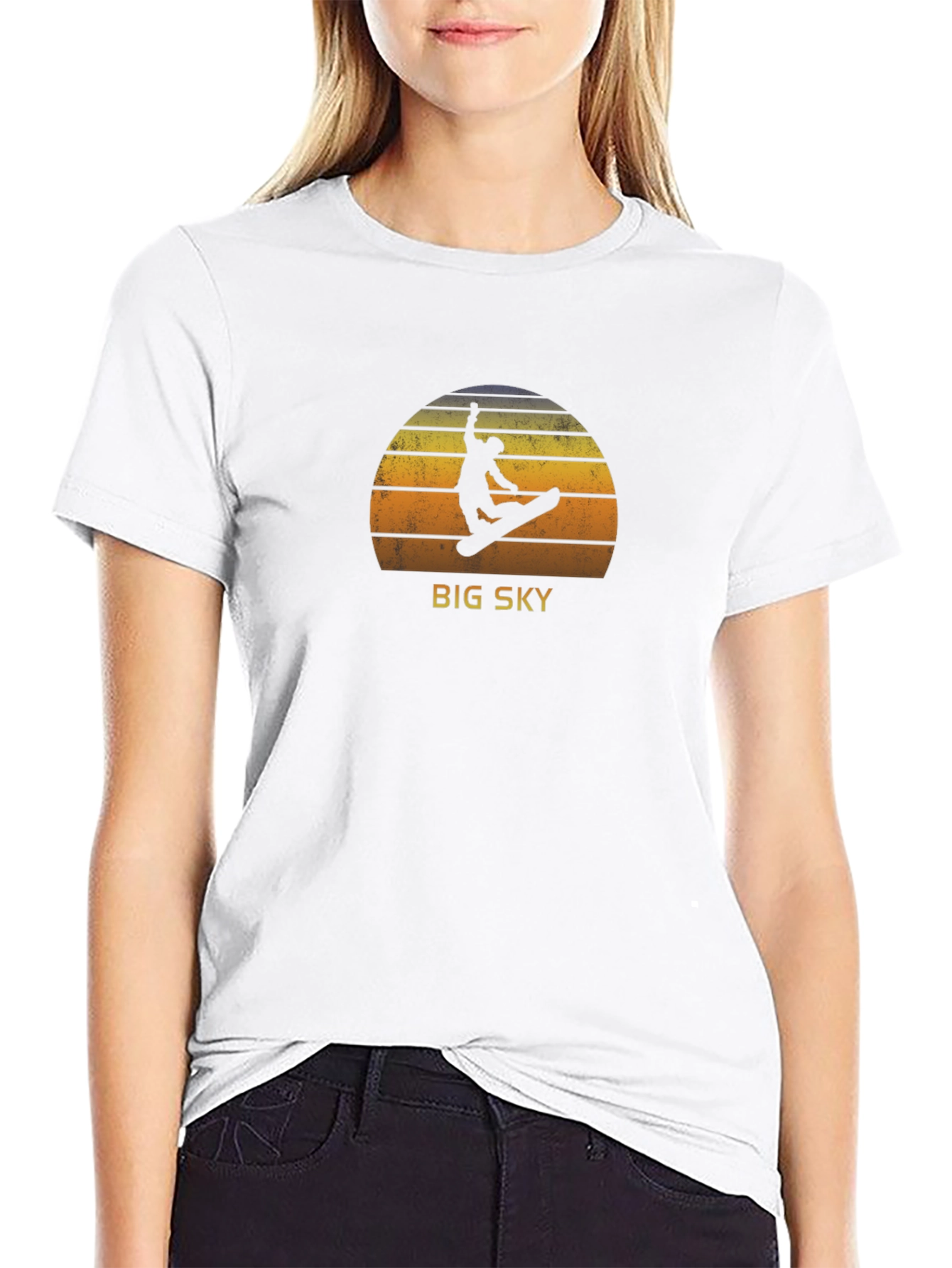 Big Sky Snowboarder Graphic Tee - Retro Style