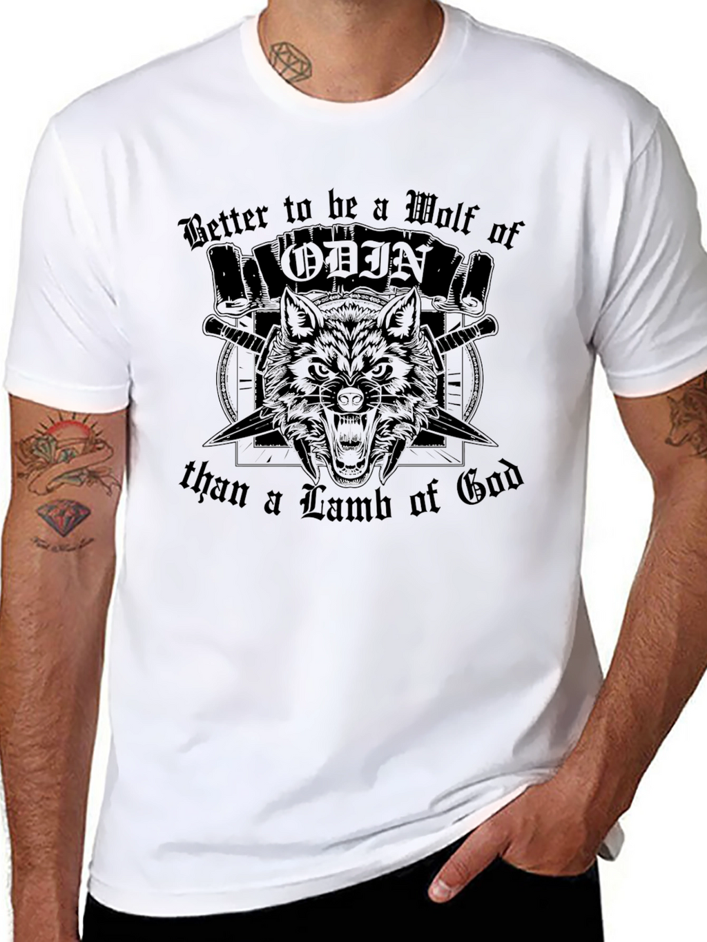 Wolf of Odin Graphic Tee - Viking Inspired T-Shirt
