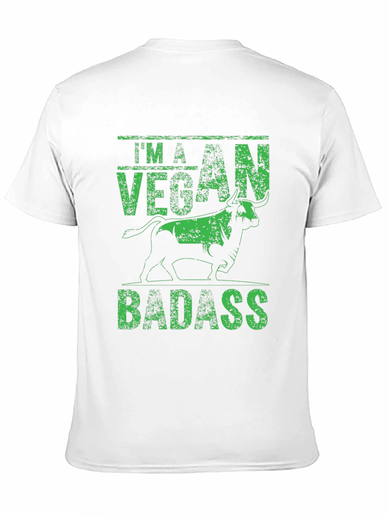 Vegan Badass Graphic Tee - Black Bold Statement Shirt