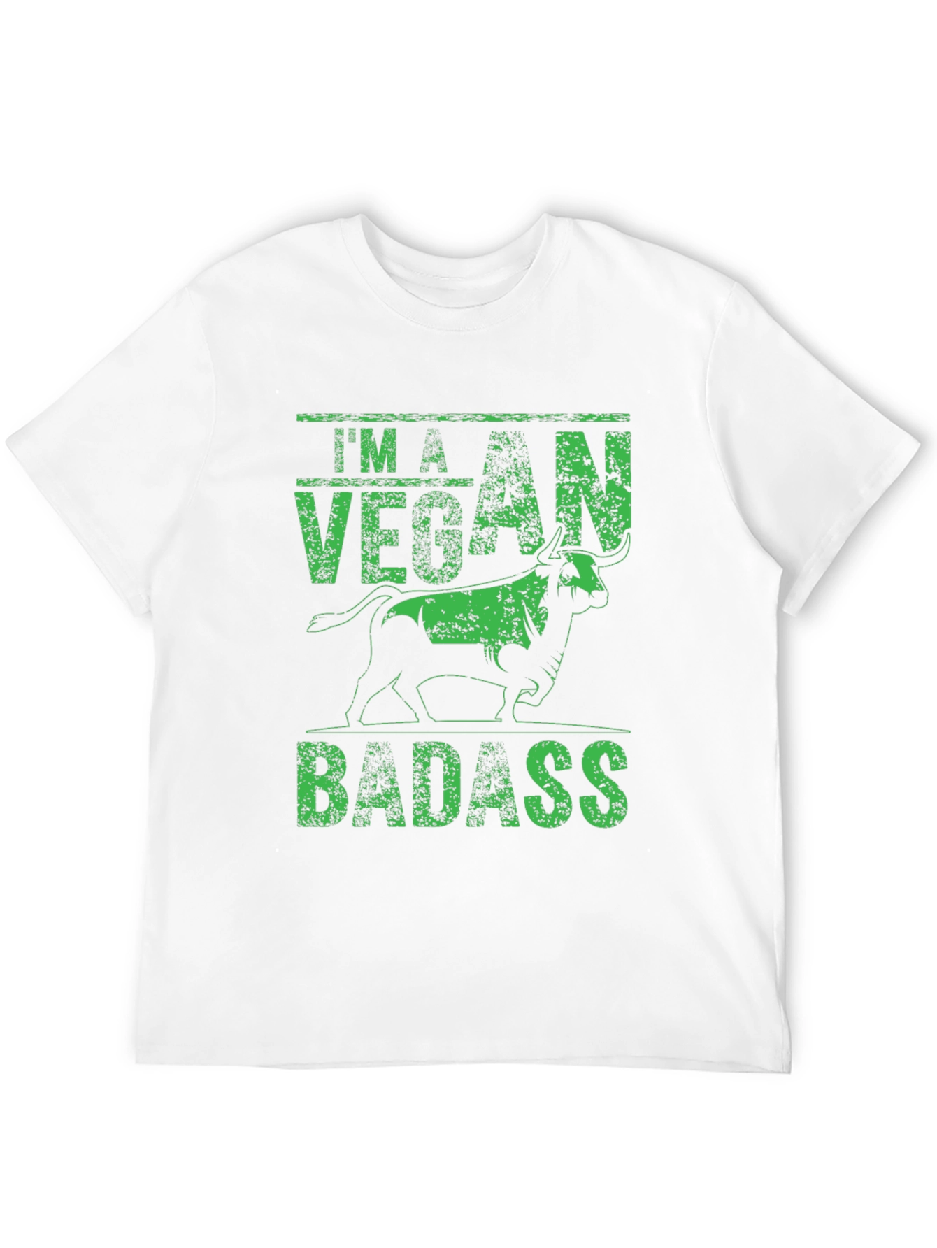 Vegan Badass Graphic Tee - Black Bold Statement Shirt