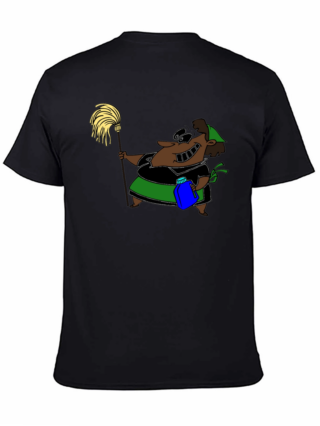 Cartoon Maid T-Shirt - Funny Cleaning Humor