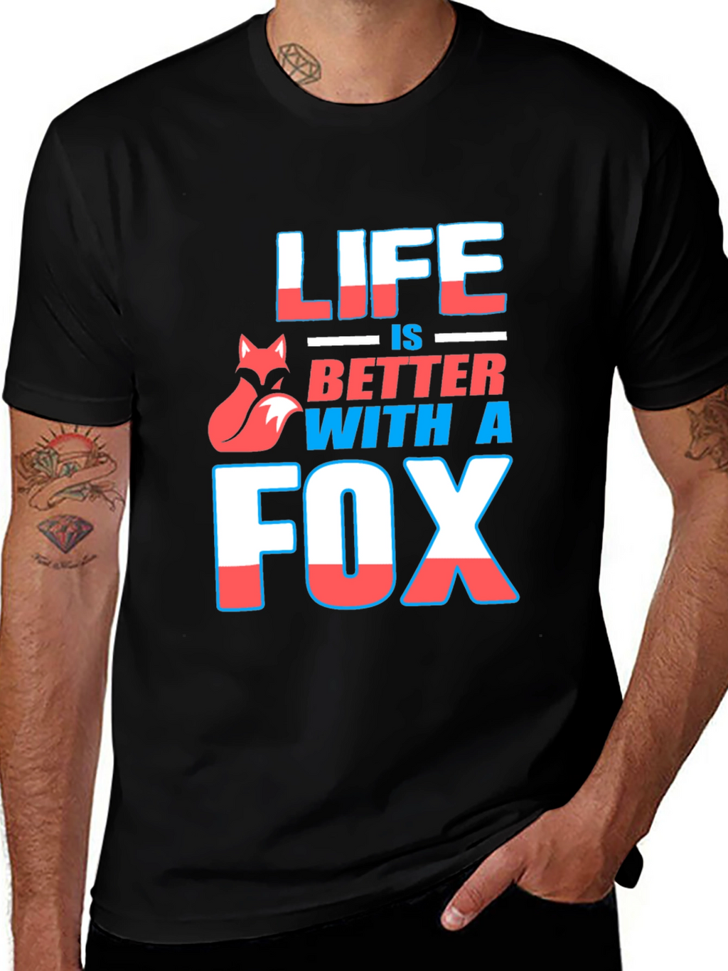 Life is Better With A Fox Graphic T-Shirt