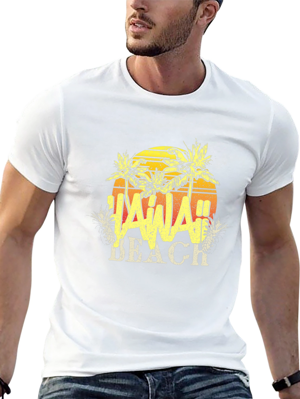 Hawaii Beach T-Shirt - Tropical Design
