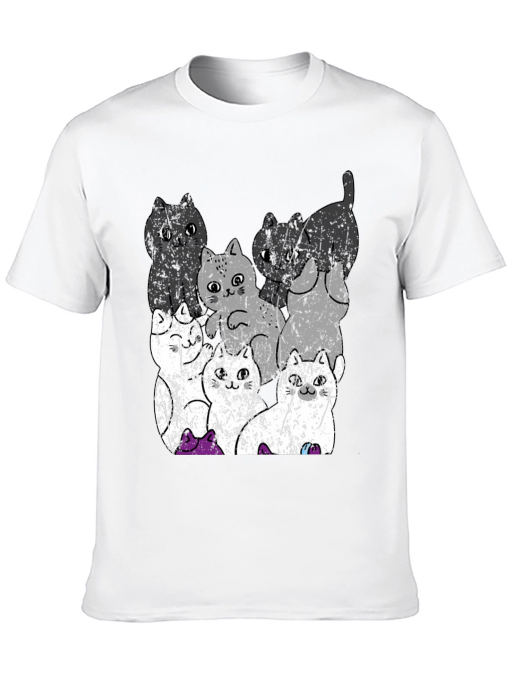 Quirky Cat Graphic Tee - Unisex Cotton T-Shirt