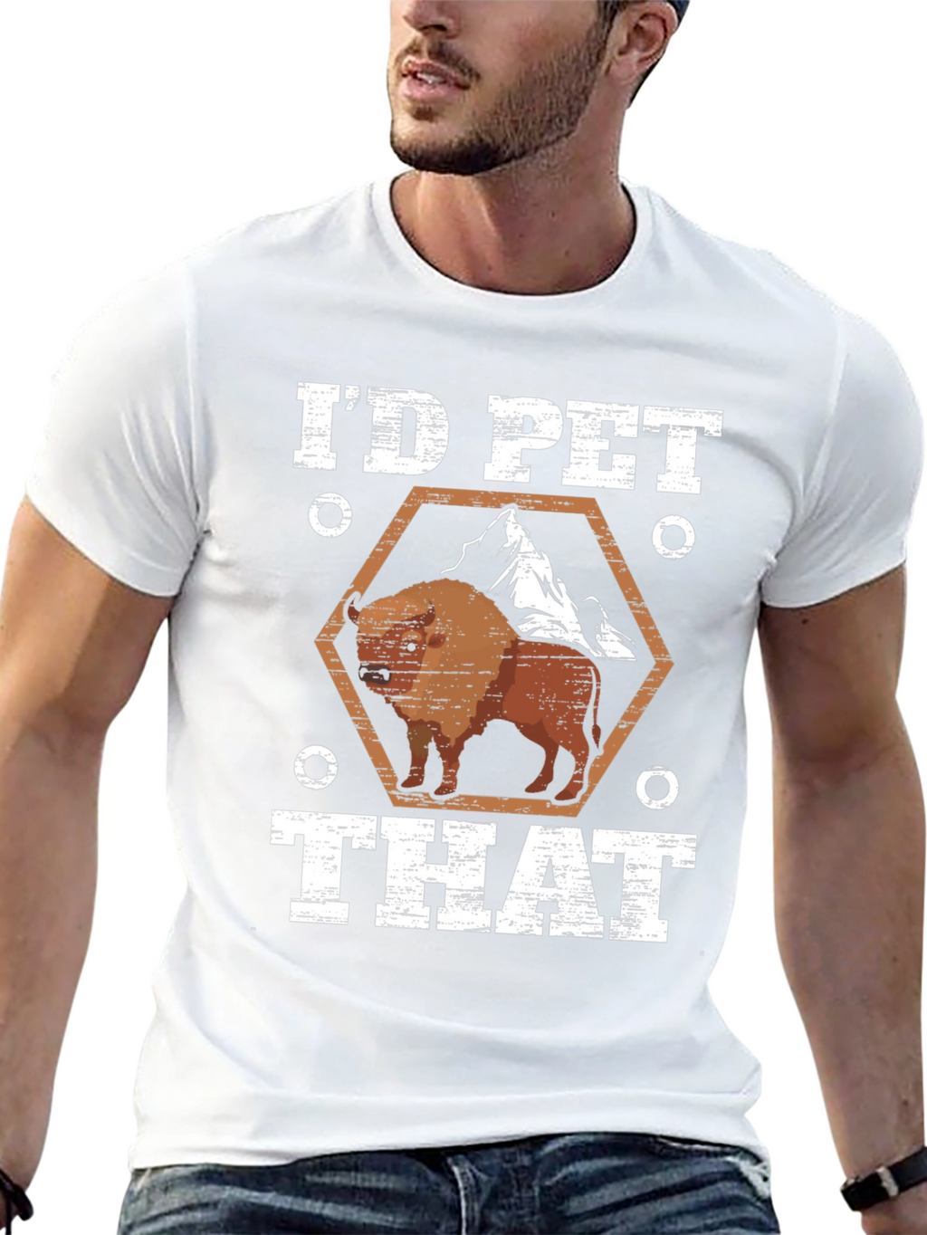 Id Pet That Bison Graphic Tee