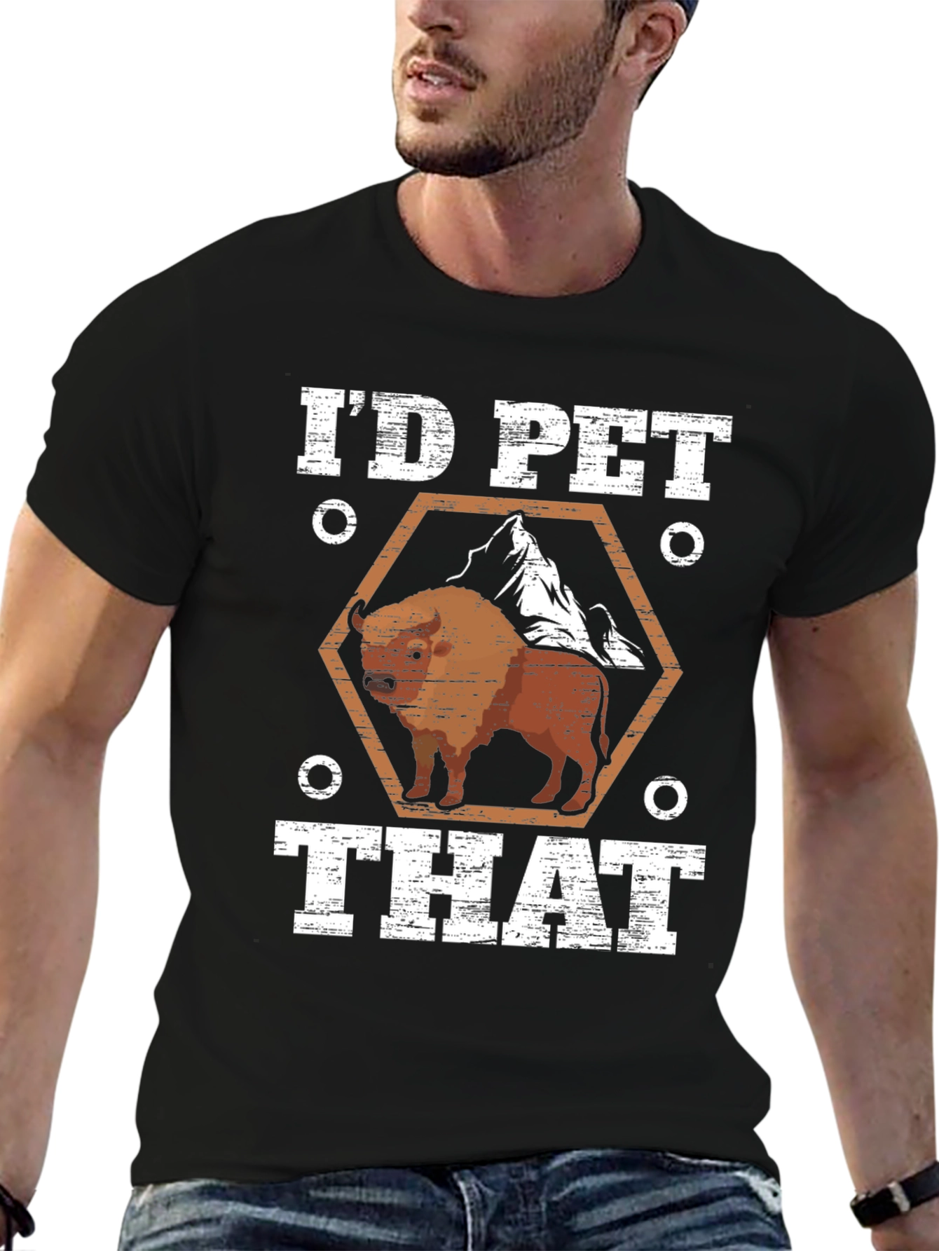 Id Pet That Bison Graphic Tee