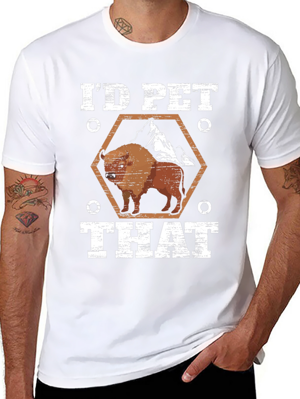 Id Pet That Bison Graphic Tee