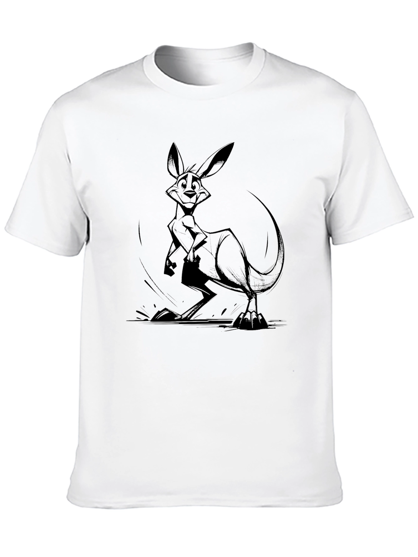 Kangaroo Graphic T-Shirt - Black