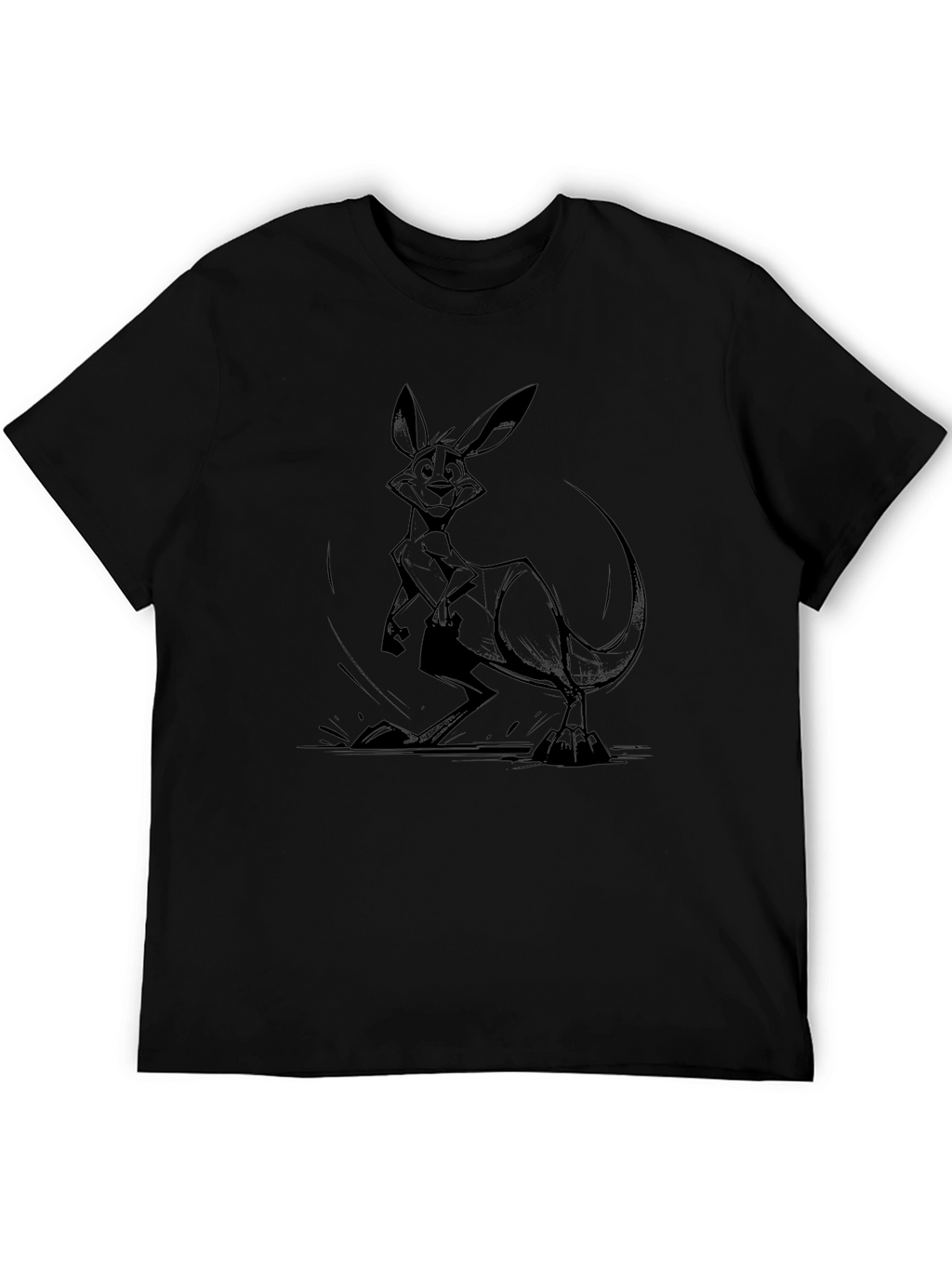 Kangaroo Graphic T-Shirt - Black