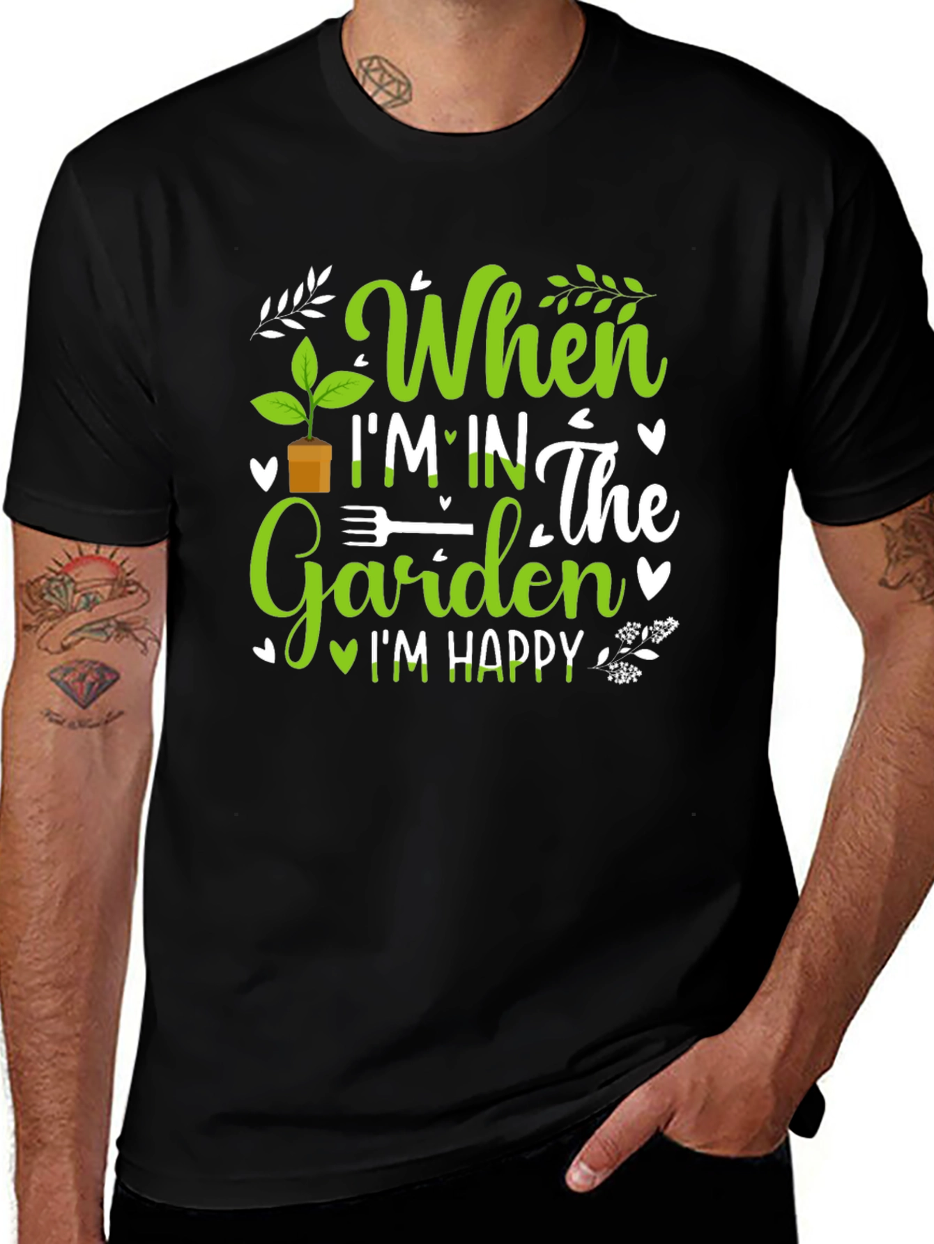 Gardening Lover T-Shirt - When Im In The Garden Im Happy