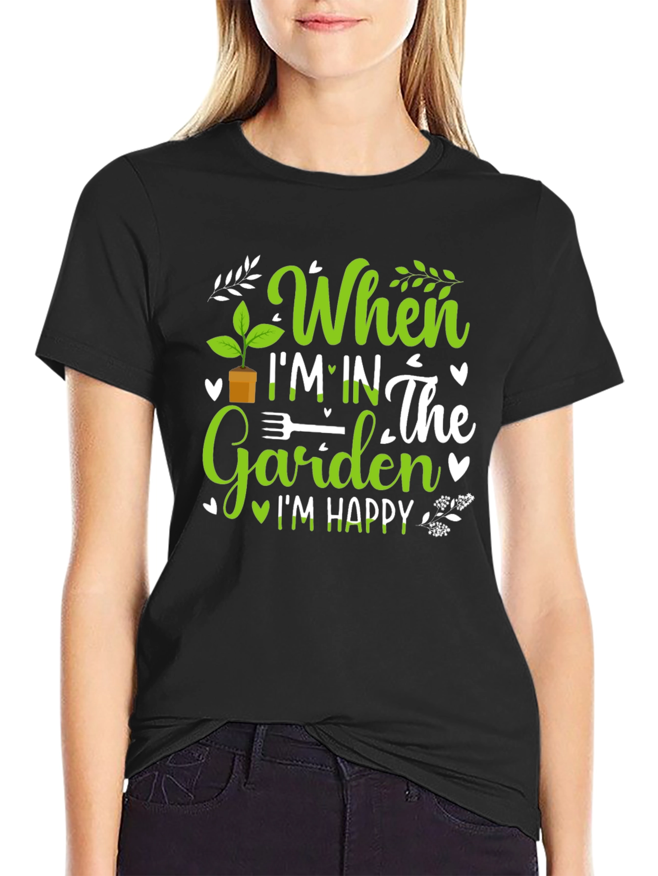 Gardening Lover T-Shirt - When Im In The Garden Im Happy