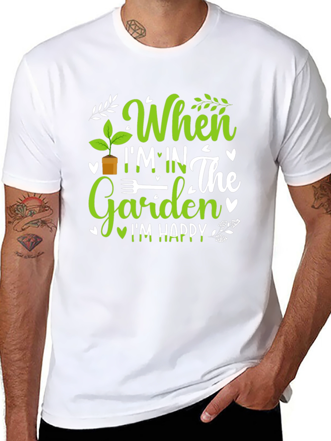 Gardening Lover T-Shirt - When Im In The Garden Im Happy