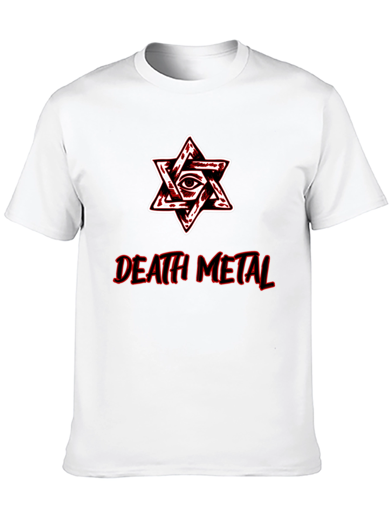 Death Metal Graphic Tee - Occult Star Eye Design