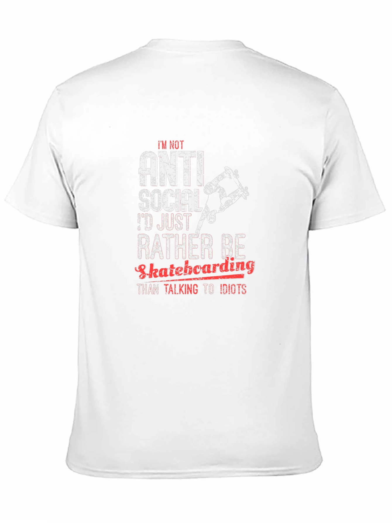 Anti-Social Skateboarder Black T-Shirt