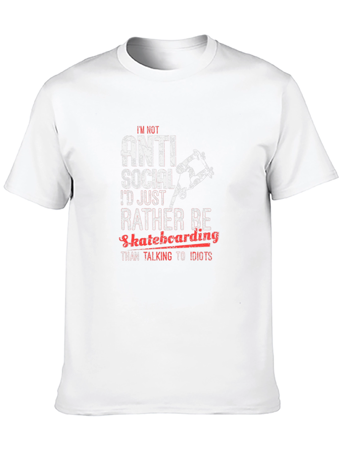 Anti-Social Skateboarder Black T-Shirt