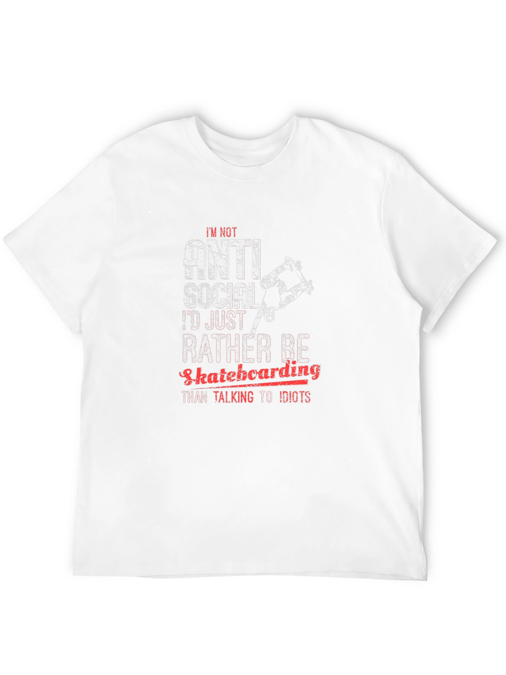 Anti-Social Skateboarder Black T-Shirt