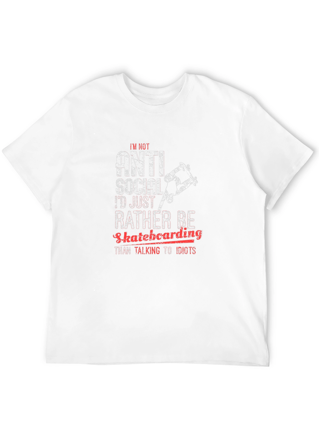 Anti-Social Skateboarder Black T-Shirt