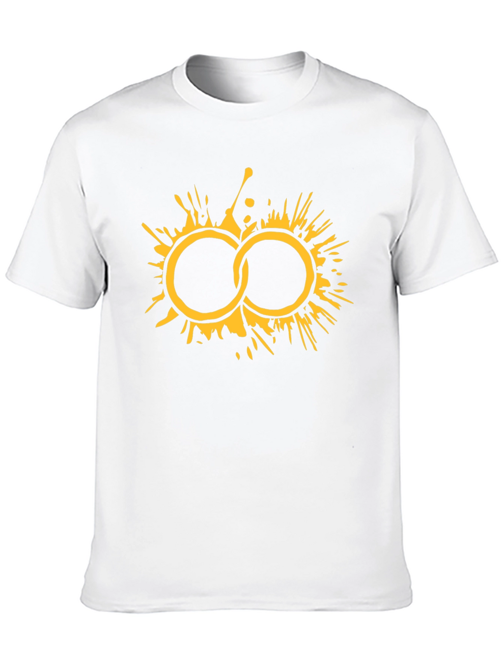 Graphic Tee: Abstract Circle Splatter Design Black