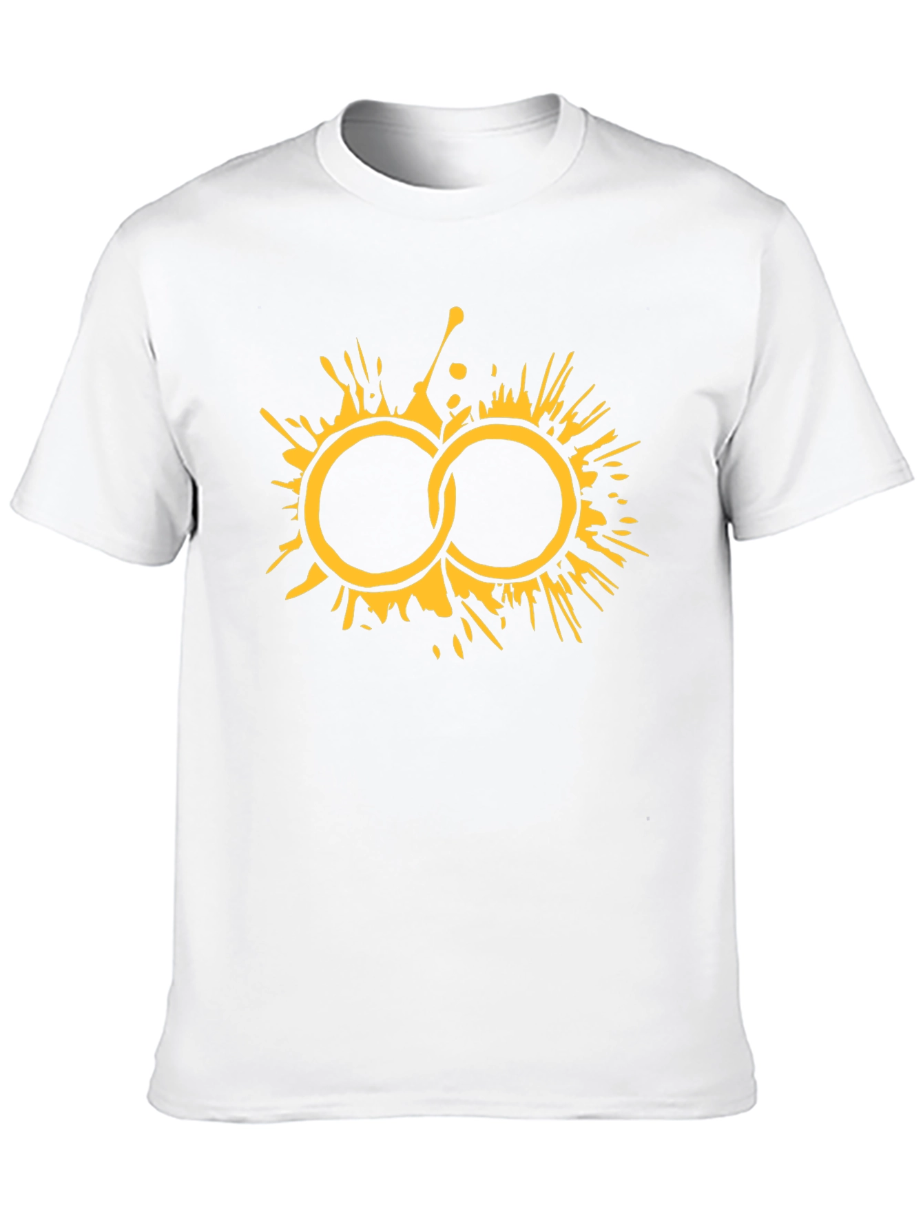 Graphic Tee: Abstract Circle Splatter Design Black