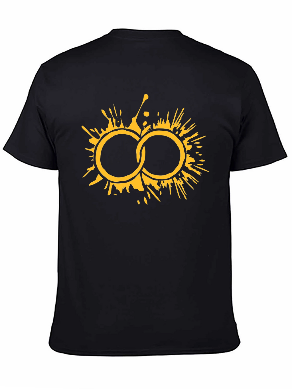 Graphic Tee: Abstract Circle Splatter Design Black