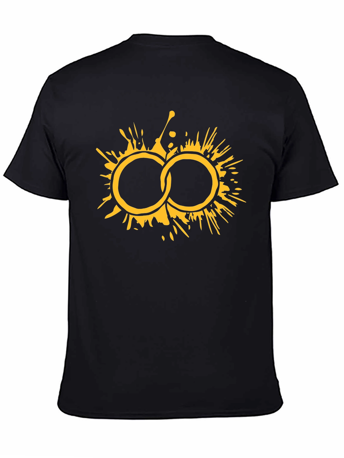 Graphic Tee: Abstract Circle Splatter Design Black
