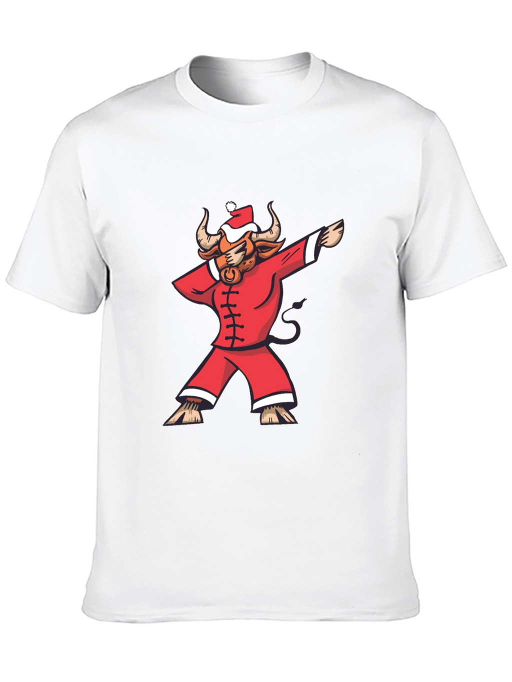Dabbing Santa Bull T-Shirt - Holiday Cheer