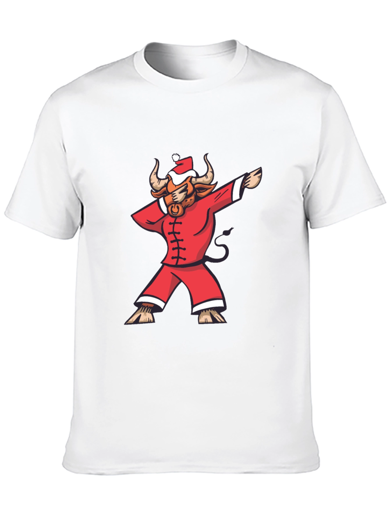 Dabbing Santa Bull T-Shirt - Holiday Cheer