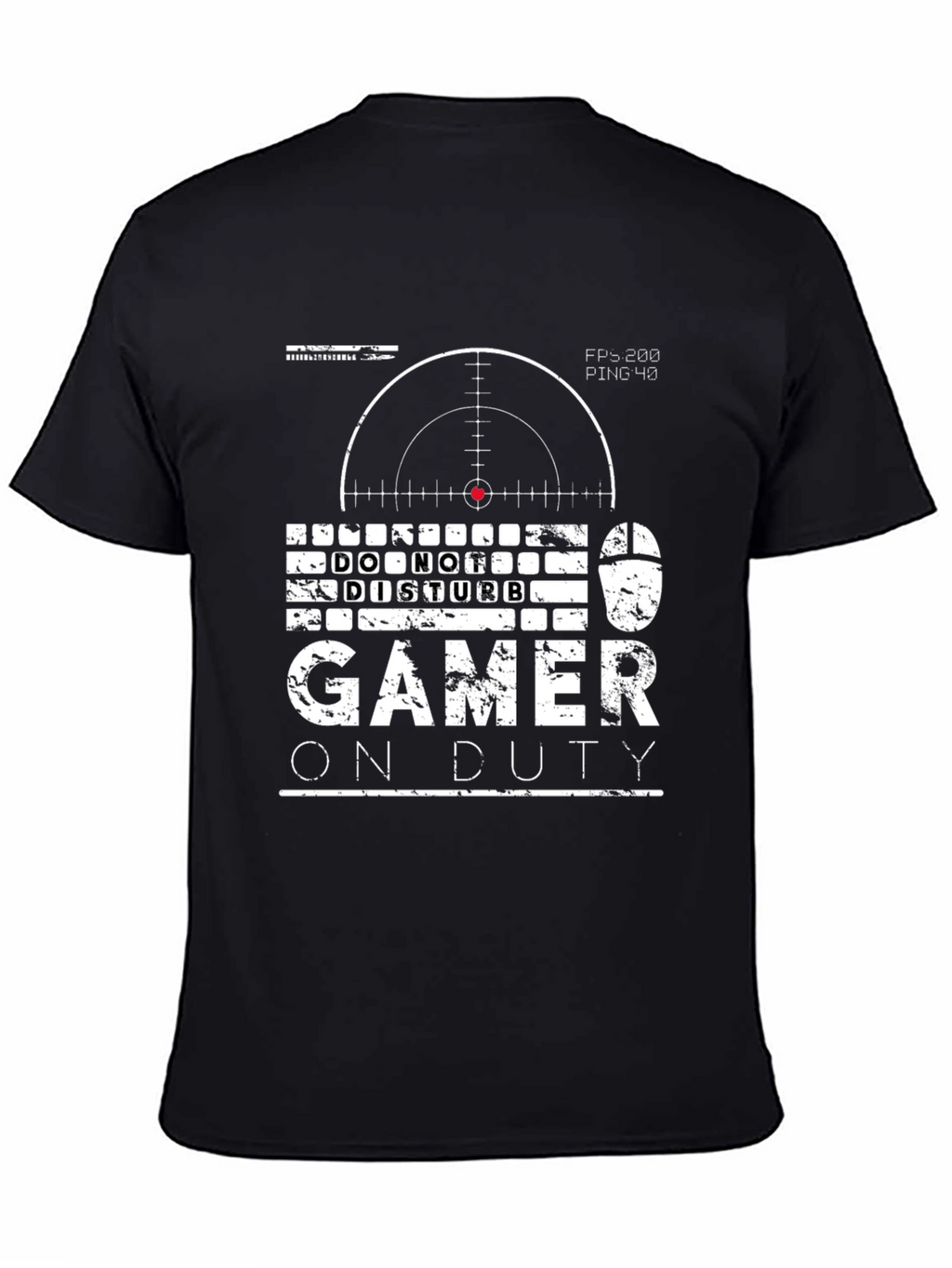 Gamer On Duty Graphic Tee - Black Cotton T-Shirt
