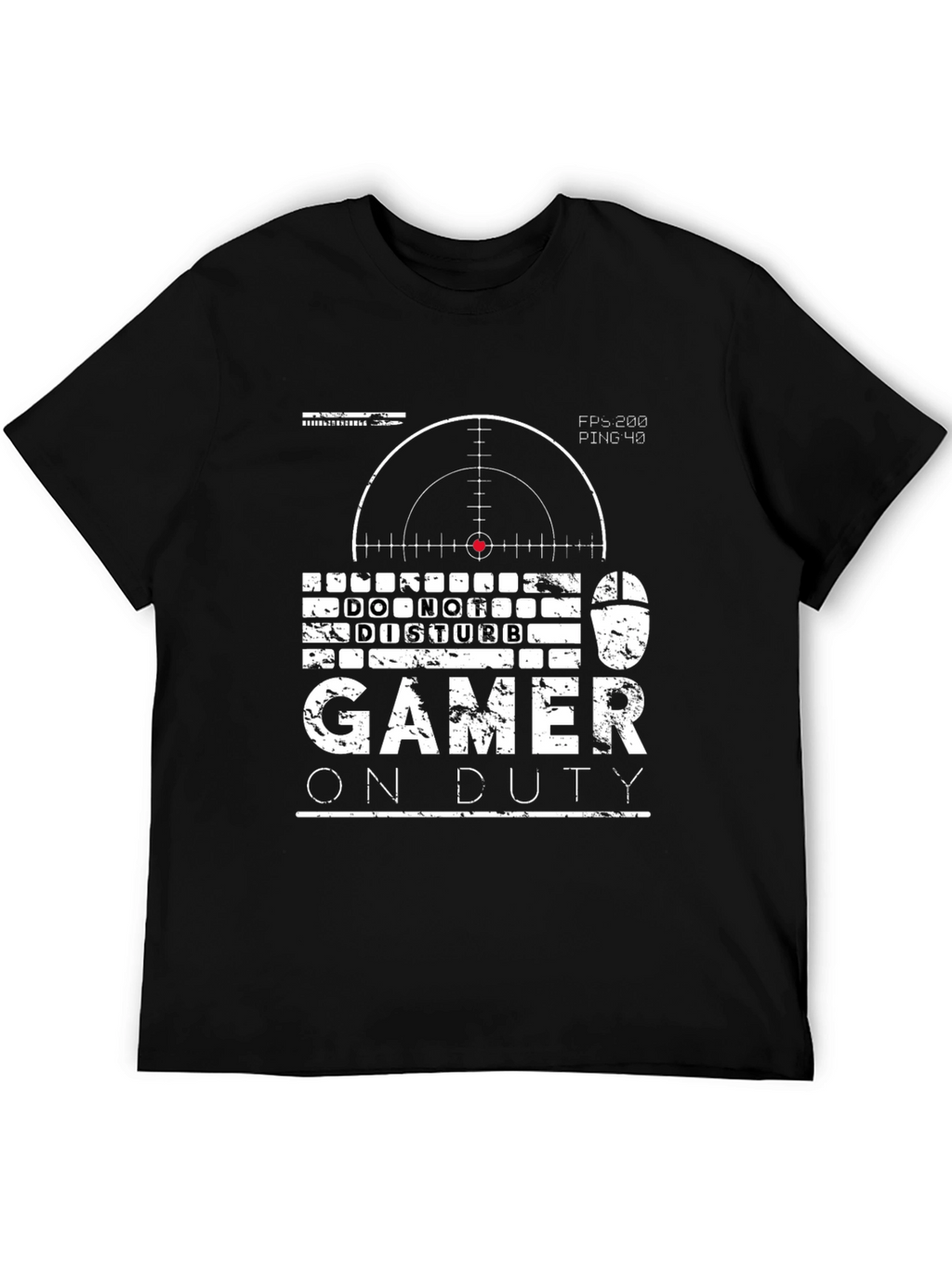 Gamer On Duty Graphic Tee - Black Cotton T-Shirt