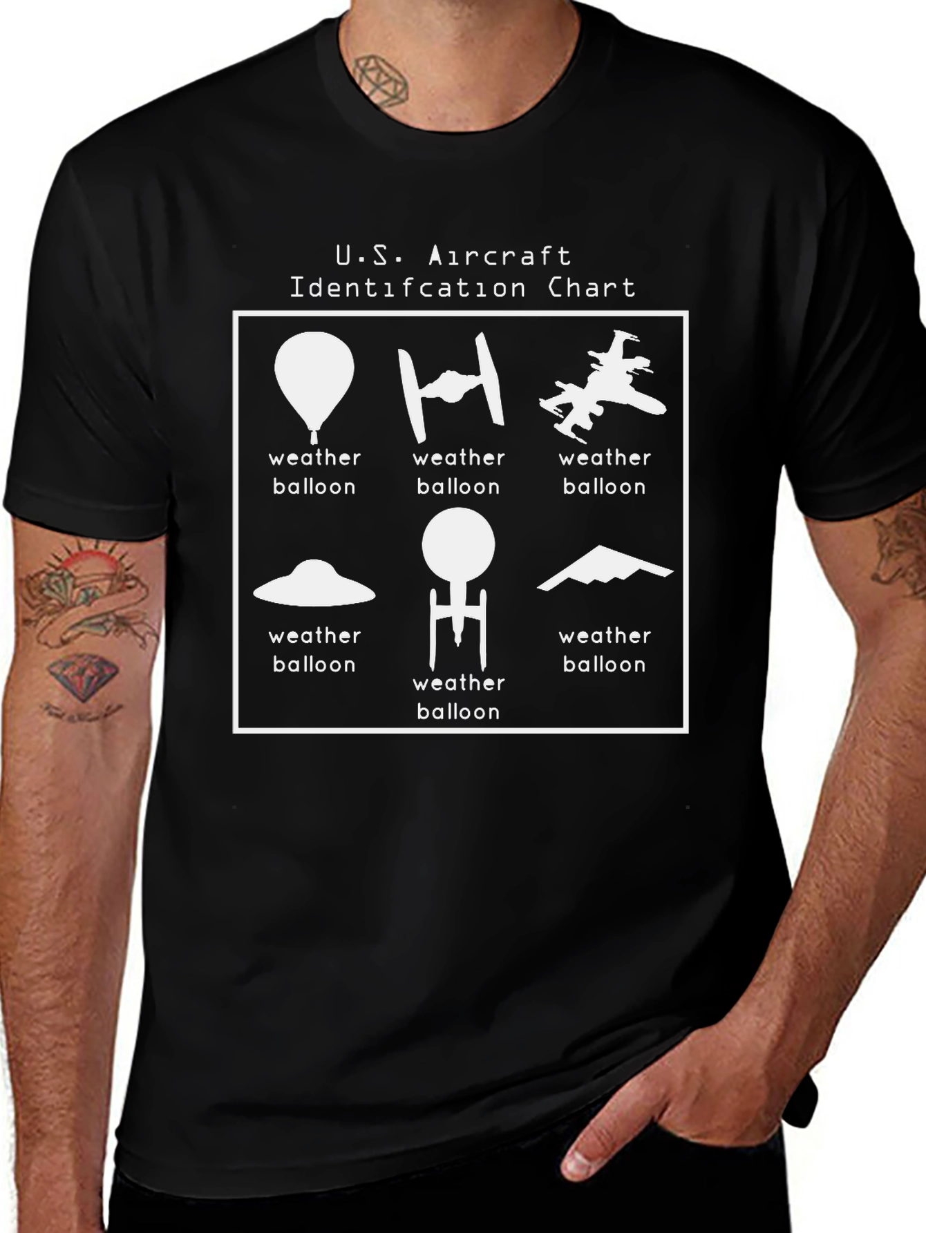 U.S. Aircraft Identification T-Shirt - Weather Balloon Humor