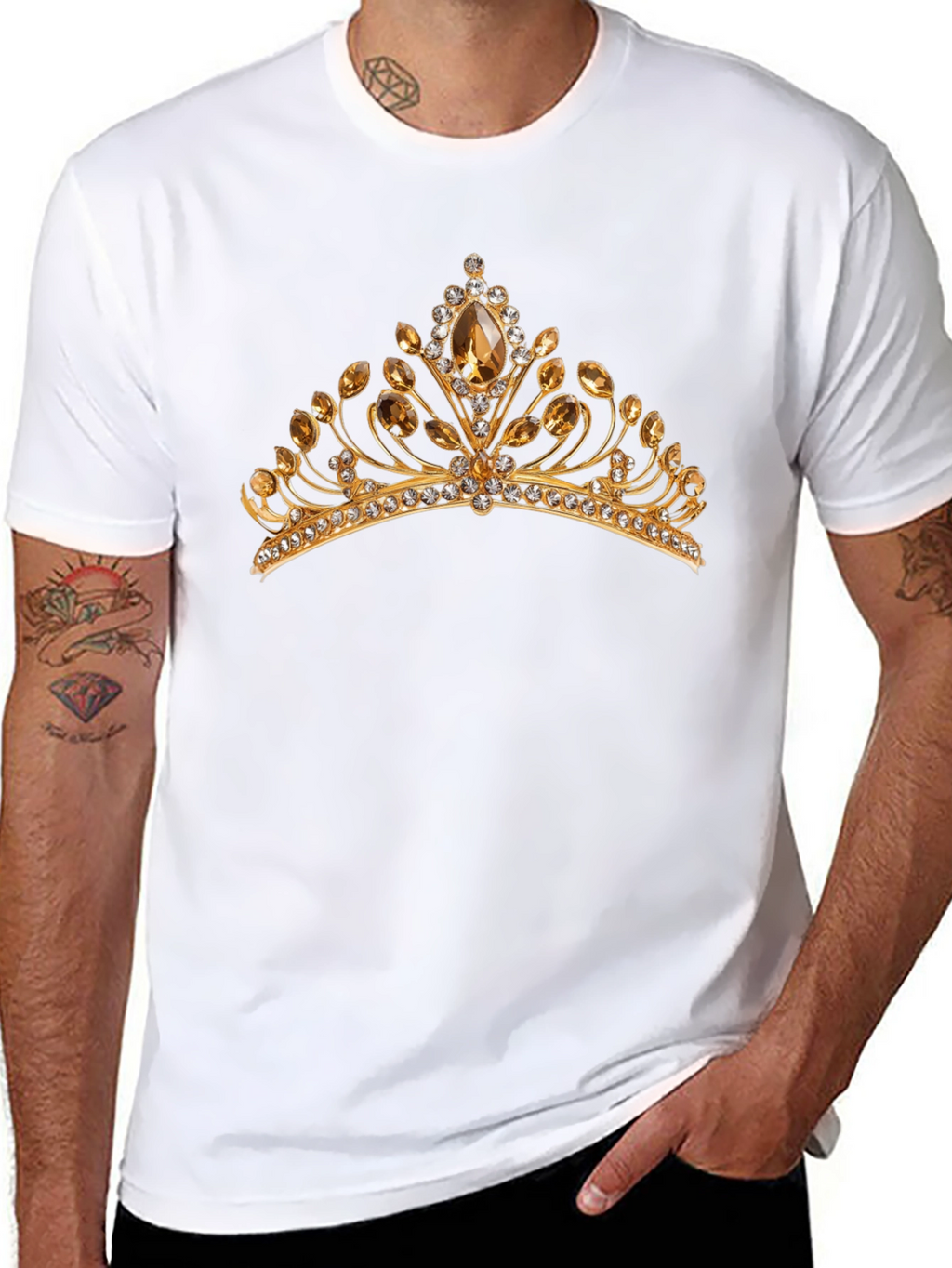 Gold Crown Graphic Black T-Shirt