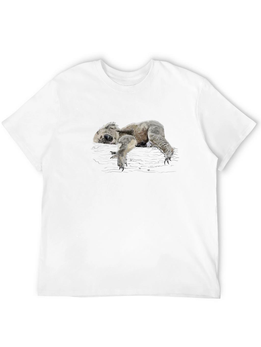 Koala Graphic Black T-Shirt Casual Wear
