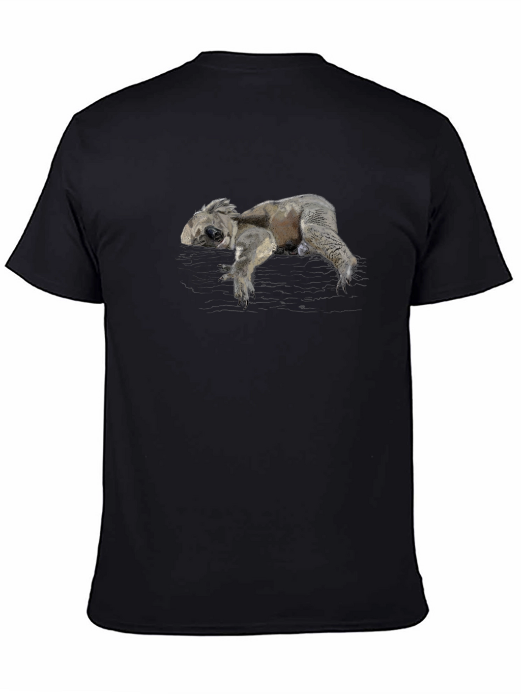 Koala Graphic Black T-Shirt Casual Wear