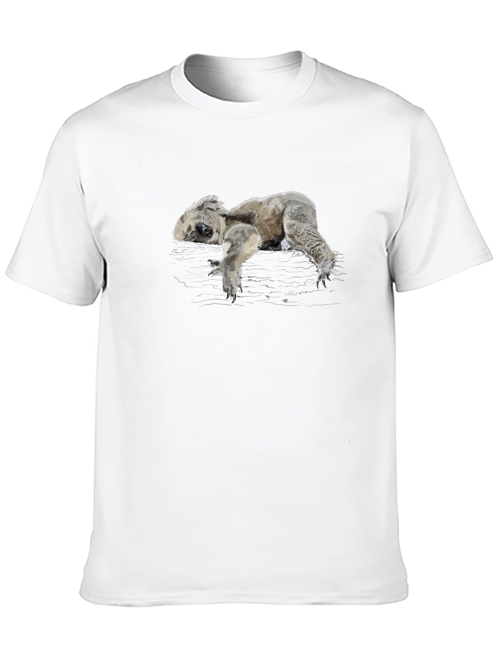 Koala Graphic Black T-Shirt Casual Wear