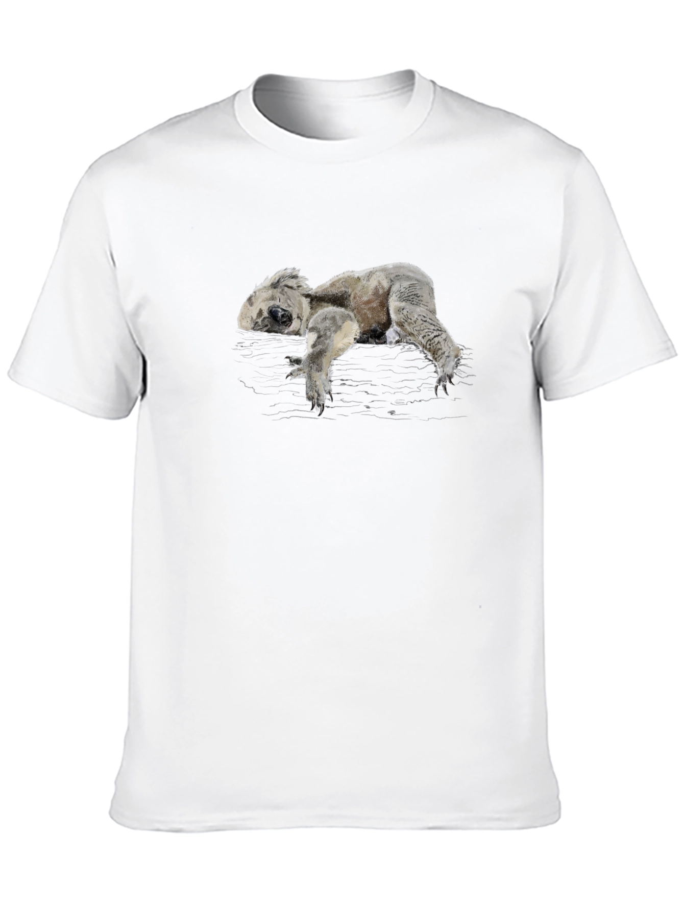 Koala Graphic Black T-Shirt Casual Wear
