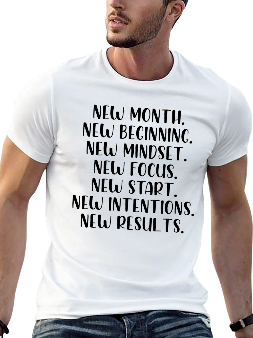 Motivational New Month Black T-Shirt