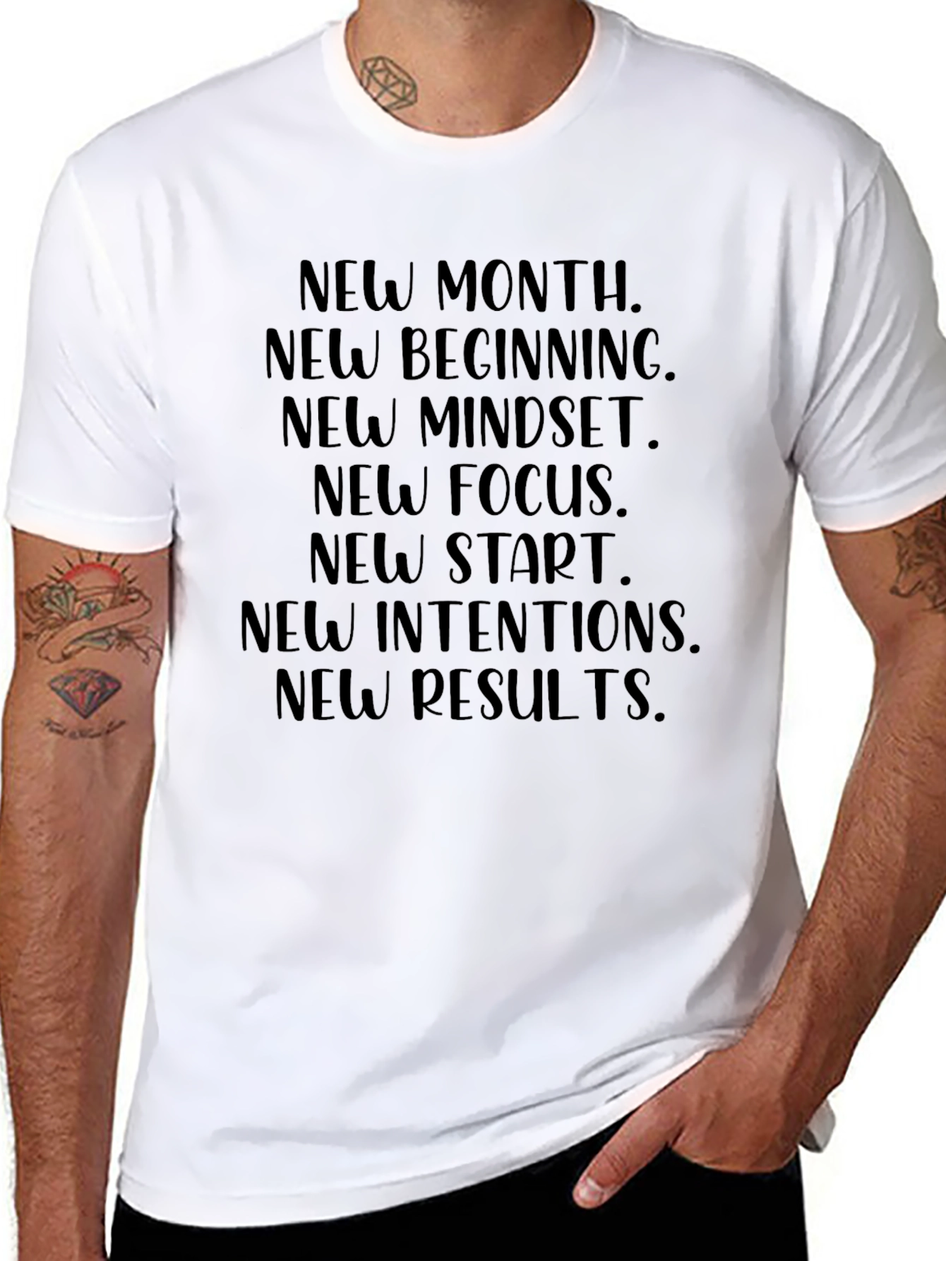 Motivational New Month Black T-Shirt