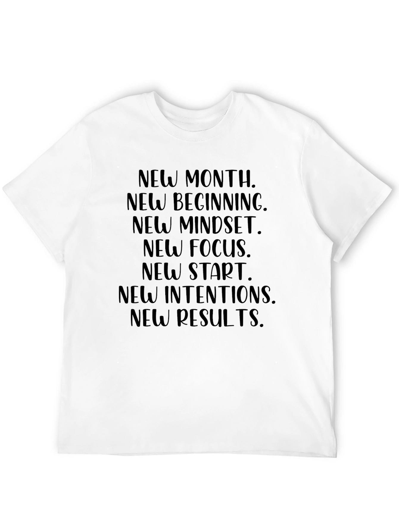 Motivational New Month Black T-Shirt