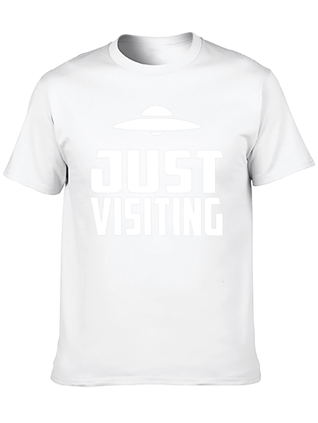 Just Visiting Alien UFO Graphic T-Shirt