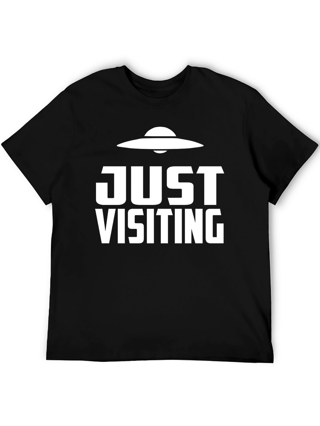 Just Visiting Alien UFO Graphic T-Shirt